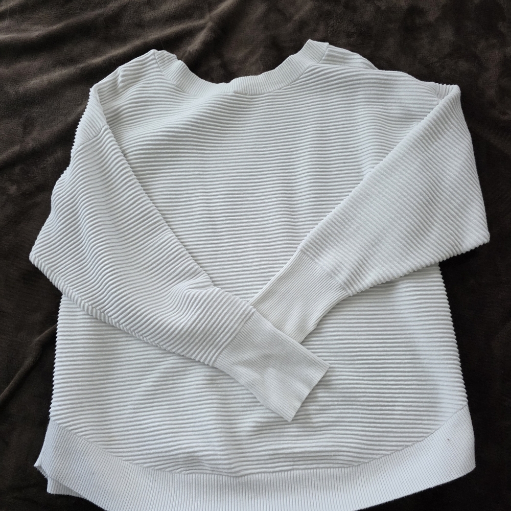 Aerie Ribbed White Sweater